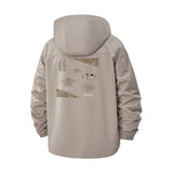 Retro Outfit Grid Unisex Full-Zip Printed Waterproof Hooded Windbreaker