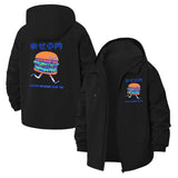 Anime Burger Unisex Full-Zip Printed Waterproof Hooded Windbreaker
