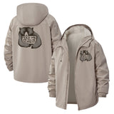 Koala Motif Unisex Full-Zip Printed Waterproof Hooded Windbreaker