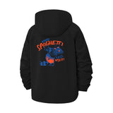 Spaghetti Cartoon Unisex Full-Zip Printed Waterproof Hooded Windbreaker