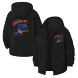 Spaghetti Cartoon Unisex Full-Zip Printed Waterproof Hooded Windbreaker
