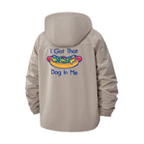 I Got That Dog In Me Unisex Full-Zip Printed Waterproof Hooded Windbreaker