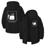 Rebellious Cat Unisex Full-Zip Printed Waterproof Hooded Windbreaker