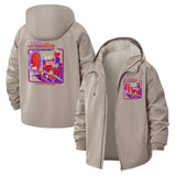 Portal to the Cat Dimension Unisex Full-Zip Printed Waterproof Hooded Windbreaker