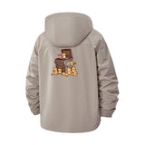 Stacked Teddy Bears Unisex Full-Zip Printed Waterproof Hooded Windbreaker