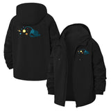 Cosmic Anglerfish Unisex Full-Zip Printed Waterproof Hooded Windbreaker