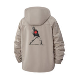 Graffiti Protester Unisex Full-Zip Printed Waterproof Hooded Windbreaker