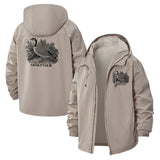 Wild Goose Graphic Unisex Full-Zip Printed Waterproof Hooded Windbreaker