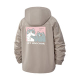 Funny Cat Meme Unisex Full-Zip Printed Waterproof Hooded Windbreaker