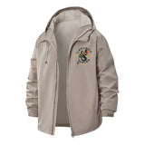 Tiki Lounge Botanical Unisex Full-Zip Printed Waterproof Hooded Windbreaker