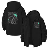 Anime Character Collage Unisex Full-Zip Printed Waterproof Hooded Windbreaker