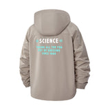 Science Humor Unisex Full-Zip Printed Waterproof Hooded Windbreaker