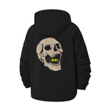 Smiling Skull Unisex Full-Zip Printed Waterproof Hooded Windbreaker