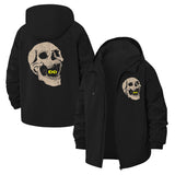 Smiling Skull Unisex Full-Zip Printed Waterproof Hooded Windbreaker