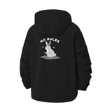 No Rules Rabbit Unisex Full-Zip Printed Waterproof Hooded Windbreaker
