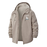 No Rules Rabbit Unisex Full-Zip Printed Waterproof Hooded Windbreaker