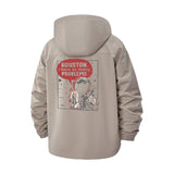 Astronaut Humor Unisex Full-Zip Printed Waterproof Hooded Windbreaker