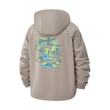 Science Lab Robot Unisex Full-Zip Printed Waterproof Hooded Windbreaker