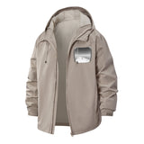 Airplane Window View Unisex Full-Zip Printed Waterproof Hooded Windbreaker