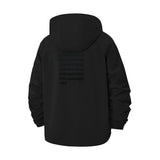American Flag Unisex Full-Zip Printed Waterproof Hooded Windbreaker