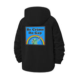 Rainbow Satire Unisex Full-Zip Printed Waterproof Hooded Windbreaker