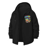 Retro Game Controller Unisex Full-Zip Printed Waterproof Hooded Windbreaker