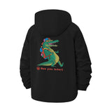 Backpack Alligator Unisex Full-Zip Printed Waterproof Hooded Windbreaker