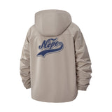 Script Nope Unisex Full-Zip Printed Waterproof Hooded Windbreaker