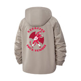 Exercise Your Demons Unisex Full-Zip Printed Waterproof Hooded Windbreaker