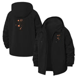 Minimal Tech Icons Unisex Full-Zip Printed Waterproof Hooded Windbreaker