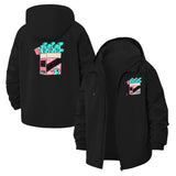 Retro Snacks Unisex Full-Zip Printed Waterproof Hooded Windbreaker