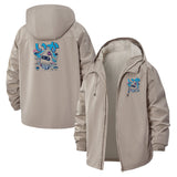 Cyber Squid Anime Unisex Full-Zip Printed Waterproof Hooded Windbreaker