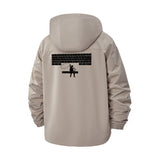Graffiti Silhouette Unisex Full-Zip Printed Waterproof Hooded Windbreaker