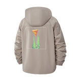 Pizza and Monsters Unisex Full-Zip Printed Waterproof Hooded Windbreaker