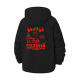 Retro Pizzeria Unisex Full-Zip Printed Waterproof Hooded Windbreaker