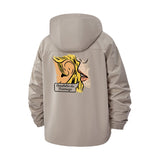 Pop Art Comic Face Unisex Full-Zip Printed Waterproof Hooded Windbreaker