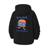 Anime-Inspired Burger Unisex Full-Zip Printed Waterproof Hooded Windbreaker
