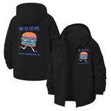 Anime-Inspired Burger Unisex Full-Zip Printed Waterproof Hooded Windbreaker