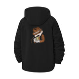 Detective Character Unisex Full-Zip Printed Waterproof Hooded Windbreaker