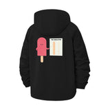 Cute Skeleton Popsicle Unisex Full-Zip Printed Waterproof Hooded Windbreaker