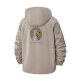 Howling Wolf Moon Unisex Full-Zip Printed Waterproof Hooded Windbreaker