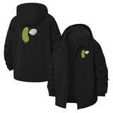 Talking Pickle Unisex Full-Zip Printed Waterproof Hooded Windbreaker