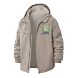 Motivational Monster Unisex Full-Zip Printed Waterproof Hooded Windbreaker