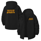 Written And Directed By Anxiety Unisex Full-Zip Printed Waterproof Hooded Windbreaker