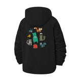Cute Forest Animals Unisex Full-Zip Printed Waterproof Hooded Windbreaker
