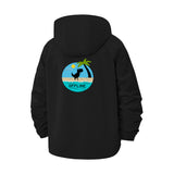 Offline Beach Vibes Unisex Full-Zip Printed Waterproof Hooded Windbreaker