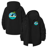 Offline Beach Vibes Unisex Full-Zip Printed Waterproof Hooded Windbreaker