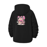 Kawaii Sushi Cat Unisex Full-Zip Printed Waterproof Hooded Windbreaker