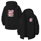 Kawaii Sushi Cat Unisex Full-Zip Printed Waterproof Hooded Windbreaker