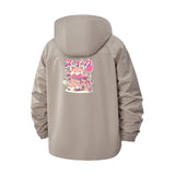Kawaii Sushi Cat Unisex Full-Zip Printed Waterproof Hooded Windbreaker